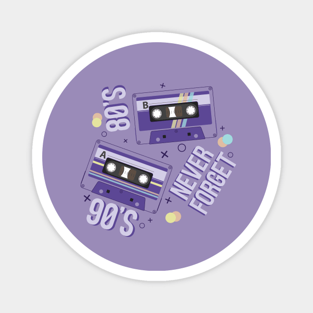 Never Forget 90's and 80's Magnet by novaya